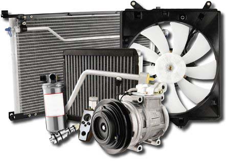 car air-conditioner compressor and condenser