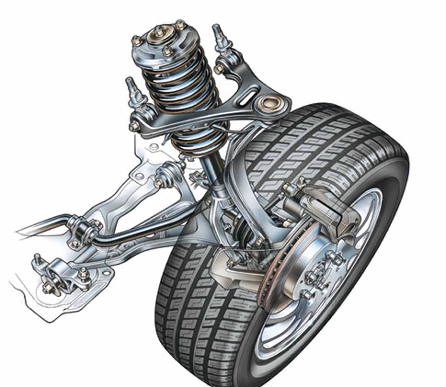 weak shockers make brakes fail then car crash
