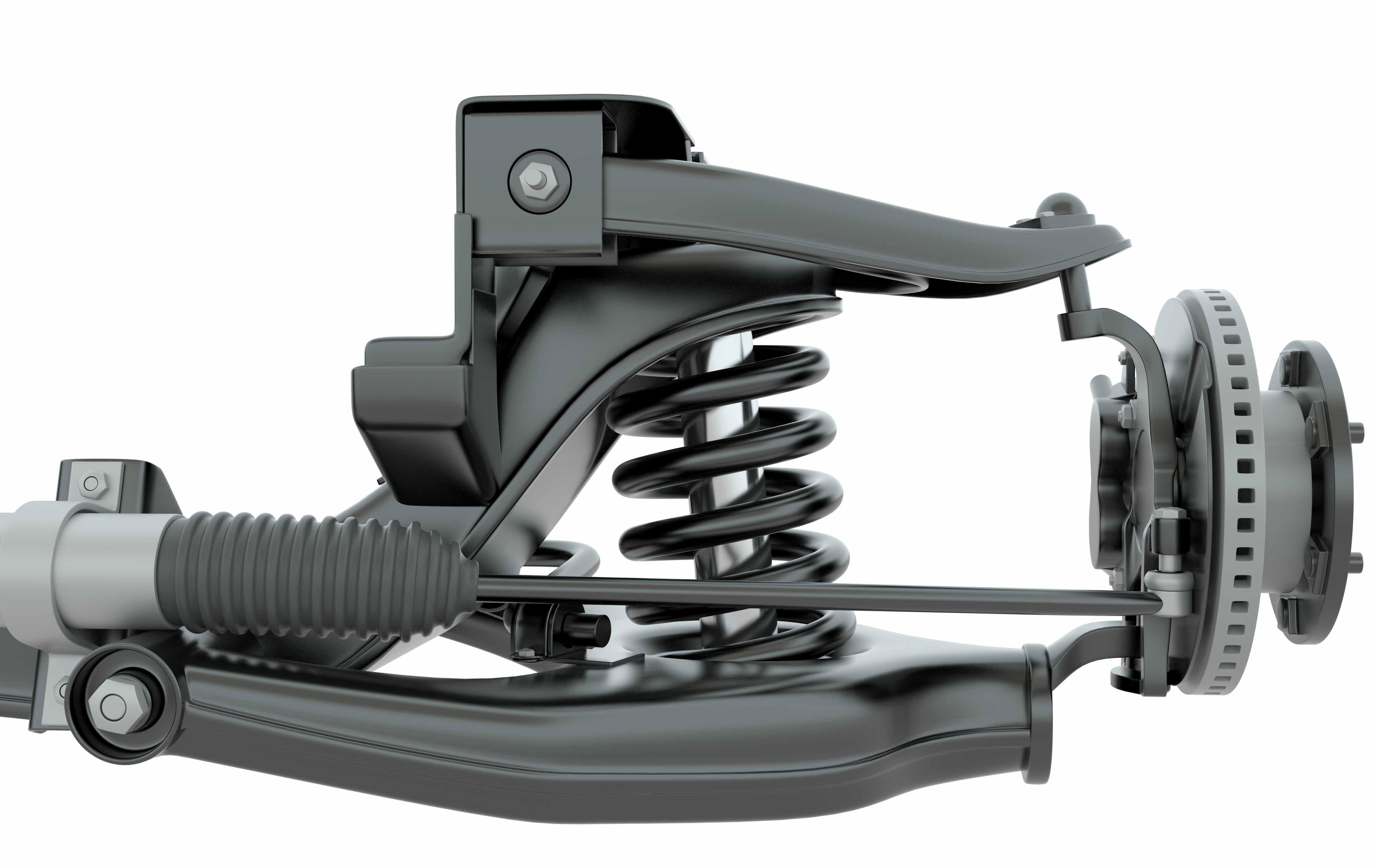 typical car front suspension